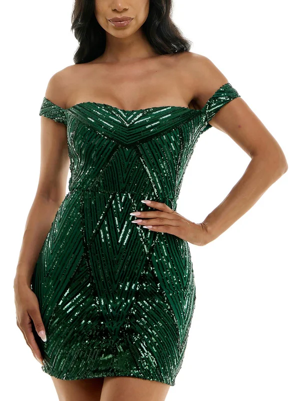 Best Deals Just for You!Juniors Womens Sequined Bodycon Dress