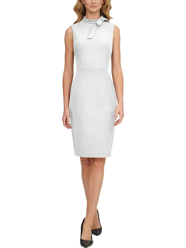 Time to Snag a Bargain!Womens Crepe Bow Neck Bodycon Dress