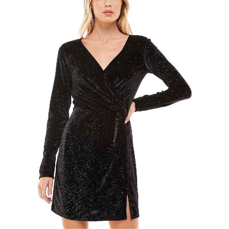Savings You Can’t Ignore!Juniors Womens Glitter Mini Bodycon Dress