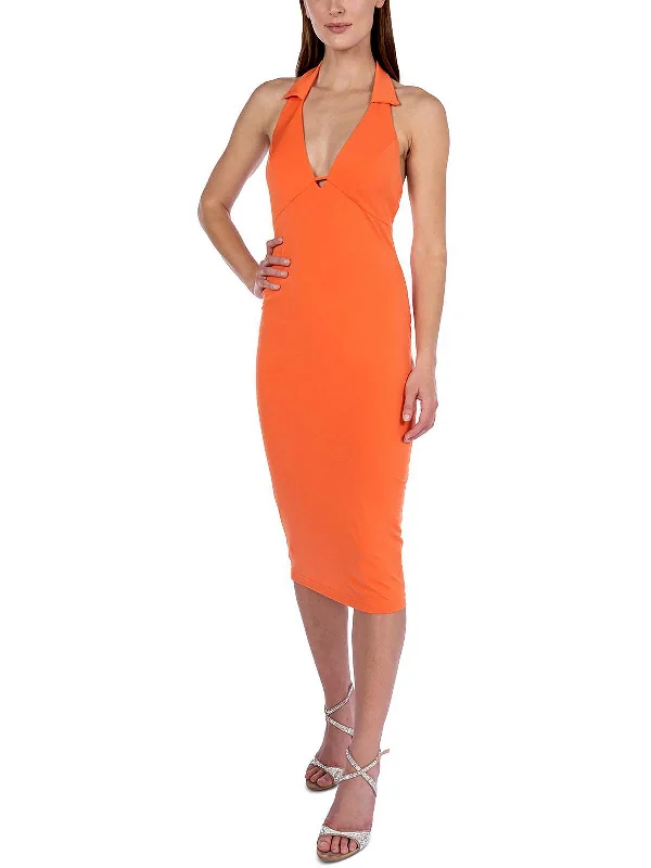 Huge Price Cuts Await!Womens Collar Halter Bodycon Dress