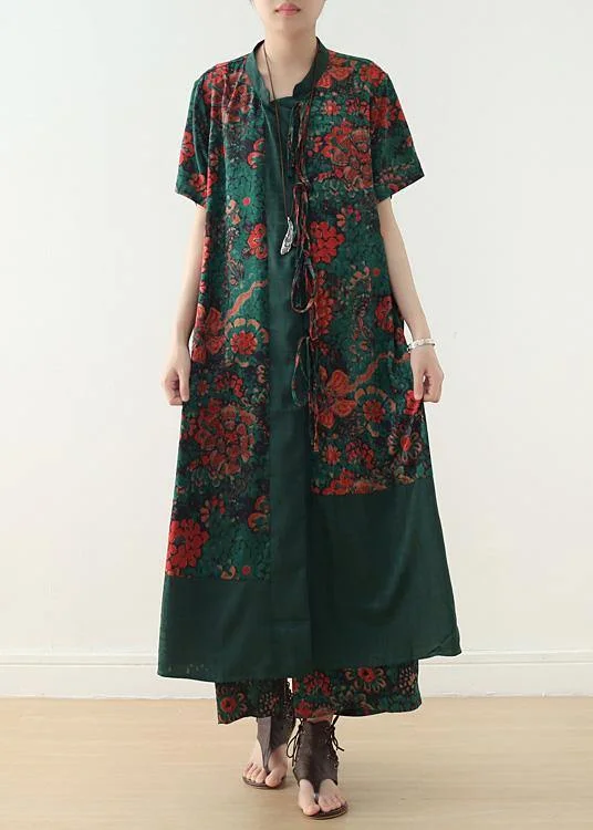 Time to Snag a Bargain!summer silk blended two pieces v neck short sleeve cardigan with elastic waist wide leg pants