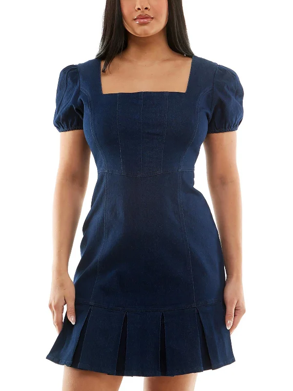 Score Huge Discounts Today!Juniors Womens Denim Short Bodycon Dress