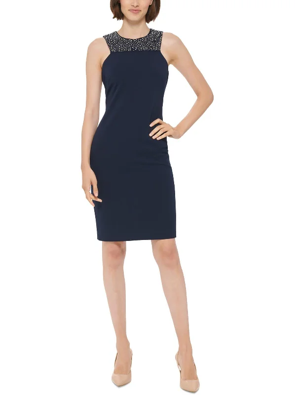 Don't Miss Out!Petites Womens Embellished Mini Bodycon Dress