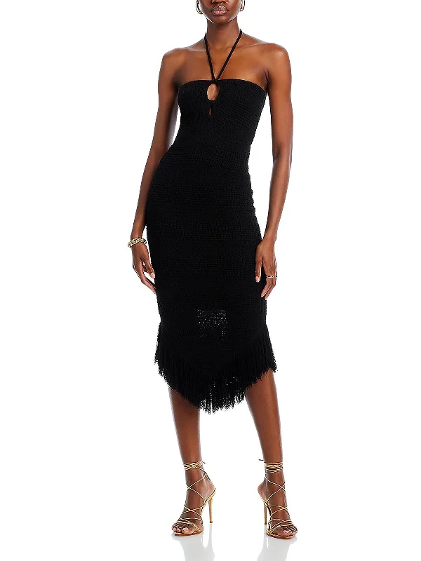 Savings You Can’t Ignore!Womens Fringe Viscose Bodycon Dress