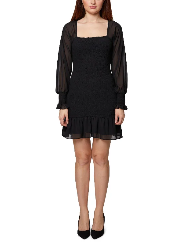 Exclusive Savings This Week!Womens Sheer Knee Length Bodycon Dress