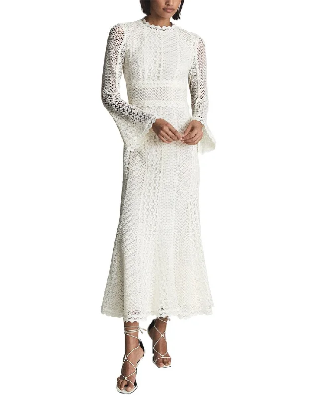 Massive Price Cuts!Reiss Aspen Lace Midi Bodycon Dress