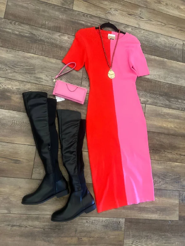 Don't Miss Out!Bodycon Dress In Pink/red