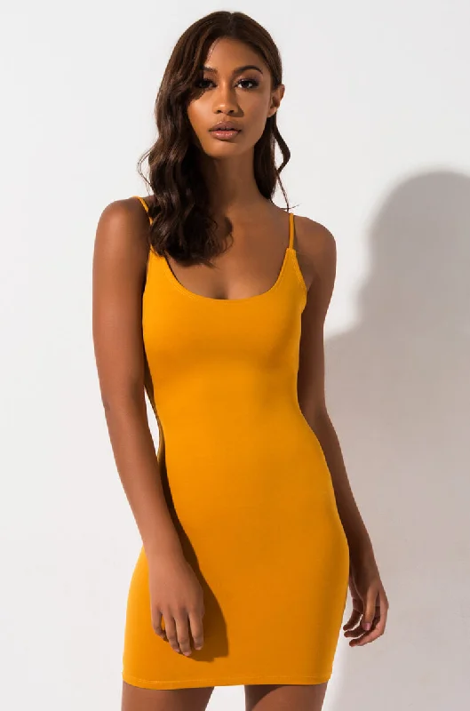 Stock Up and Save!REYLA MINI BODYCON DRESS DARK YELLOW