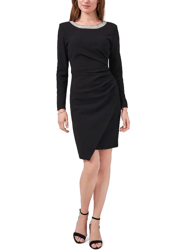 Amazing Prices You Can’t Resist!Womens Embellished Knee Length Bodycon Dress