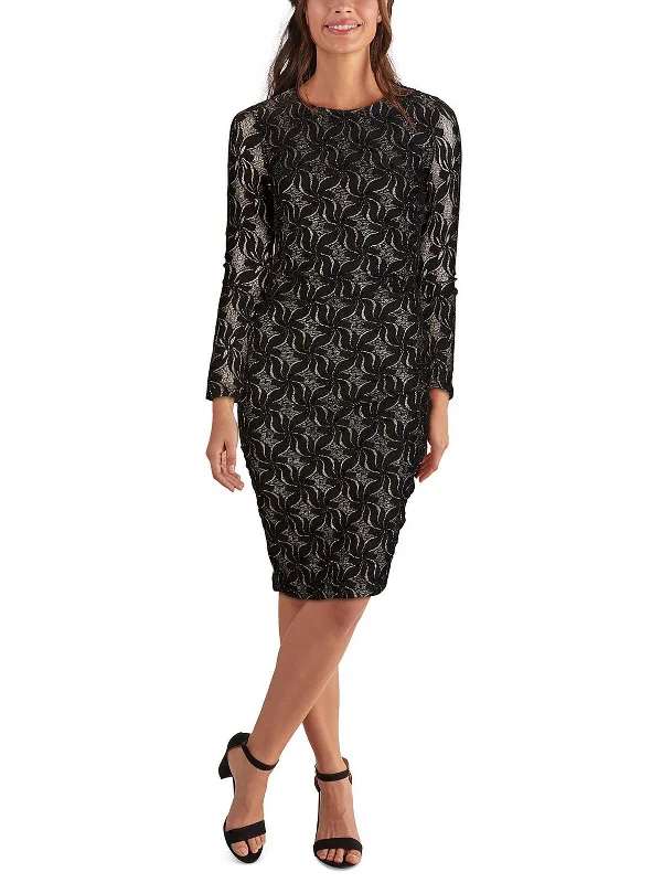 Incredible Savings Inside!Womens Metallic Midi Bodycon Dress