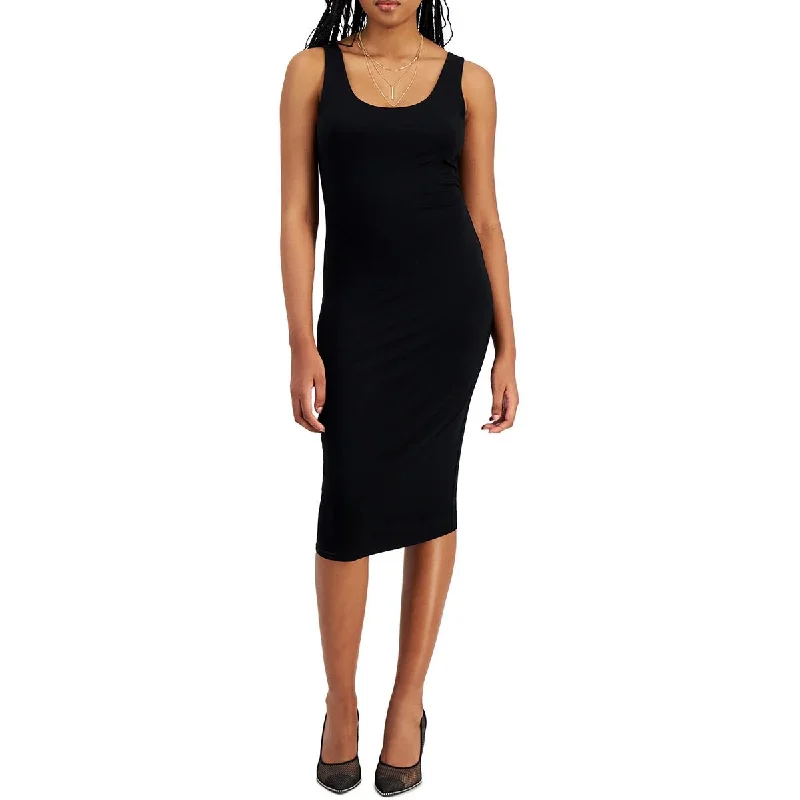 Your Favorite Items on Sale Now!Petites Womens Solid Rayon Bodycon Dress