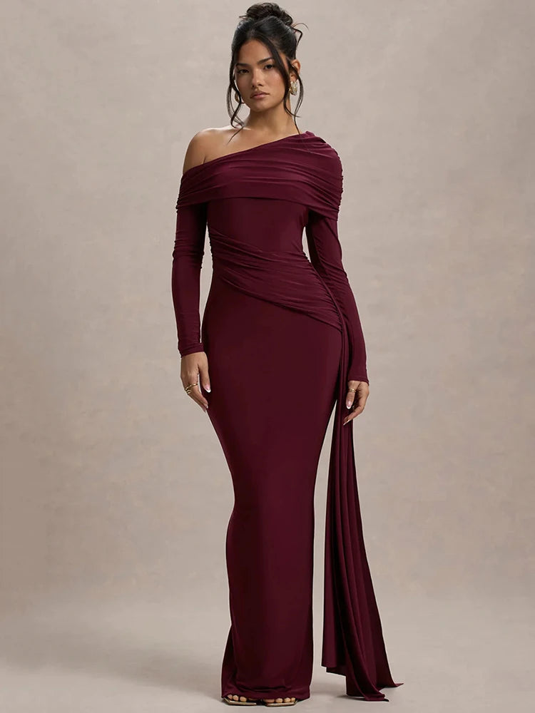 Great Deals, Just for You!Women's Fashion Designer Draped Ruched Bodycon Dresses (Long)