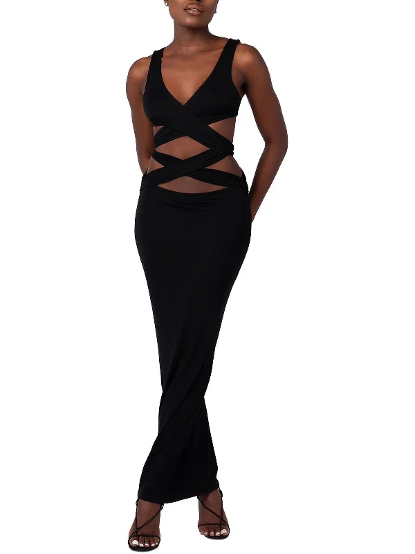Sale Alert – Get Ready to Shop!Womens Criss-Cross Maxi Bodycon Dress
