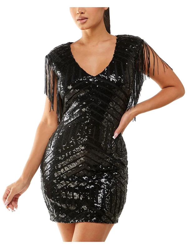 Best Price of the Season!Juniors Womens Sequined Polyester Bodycon Dress