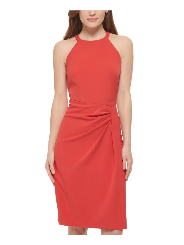 Stock Up and Save!Womens Ruched Knee Bodycon Dress