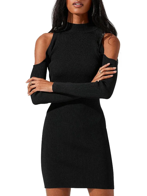 Save More Than Ever!Kade Womens Knit Cold Shoulder Bodycon Dress