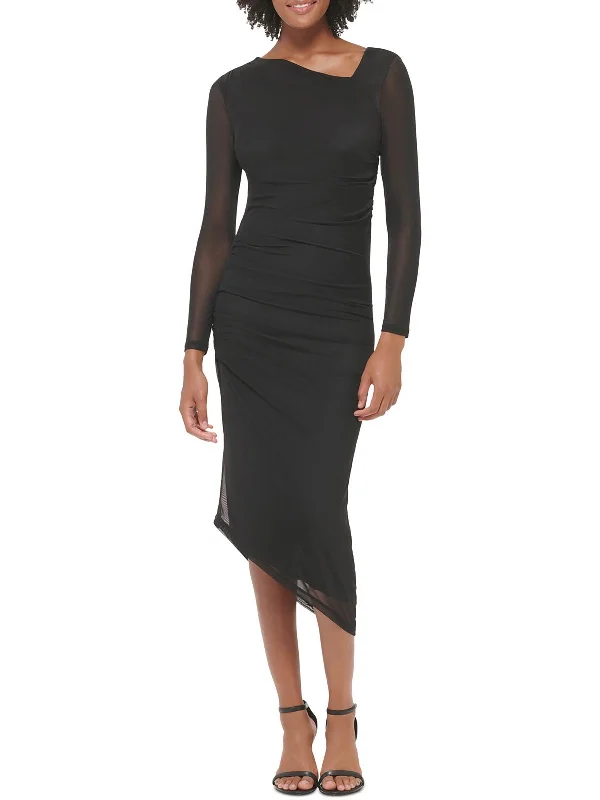 Time to Save Big!Womens Sheer Midi Bodycon Dress