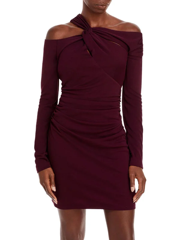 Biggest Sale of the Season!Circe Womens Gathered Cold Shoulder Bodycon Dress