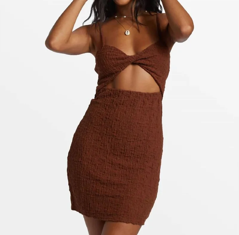 Hottest Discounts of the Year!Flower Hour Bodycon Dress In Toasted Coconut