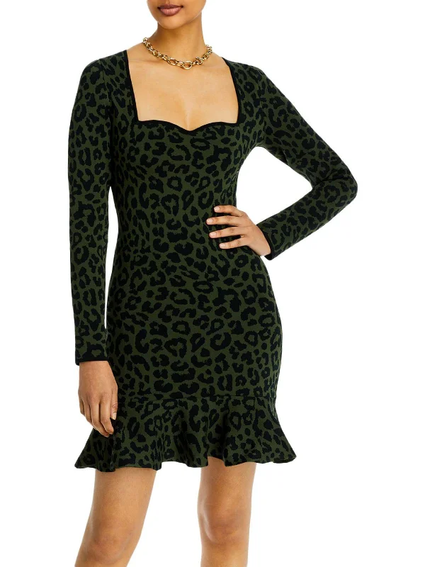 Don’t Wait – Shop Today!Womens Leopard Jacquard Bodycon Dress
