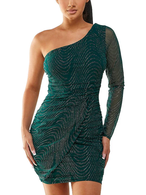 Hot Deals You Can’t Resist!Juniors Womens Shimmer Mini Bodycon Dress
