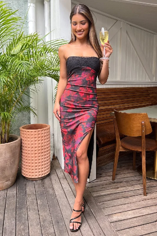 Stock Up and Save!Multi Floral Bodycon Dress Mesh