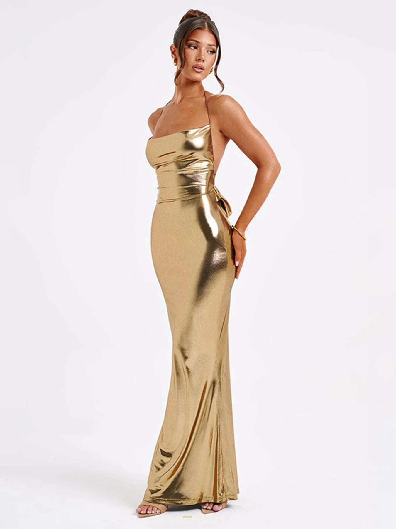 Get More for Less!Women's Gold & Silver Fashion Designer Bodycon Dresses (Long)
