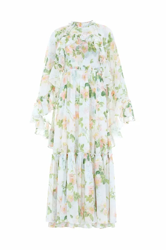 Immortal Rose Harper Chiffon Cape Ankle Gown