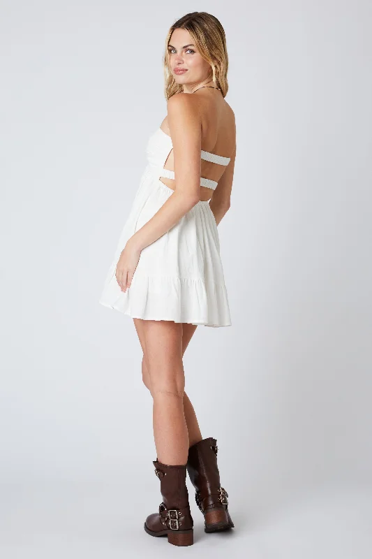 Argie White Strapless Romper