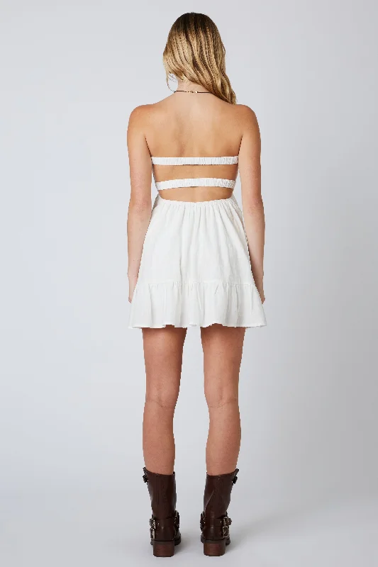 Argie White Strapless Romper