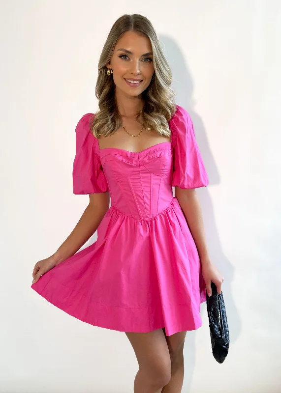 Asher Dress - Hot Pink