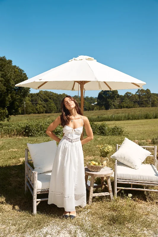 Between Fields Maxi Dress White