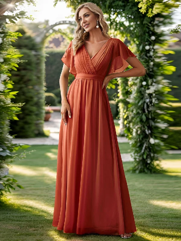 Burnt Orange Bridesmaid Gowns