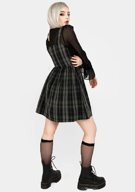 Checkmate Wrap Suspender Mini Dress