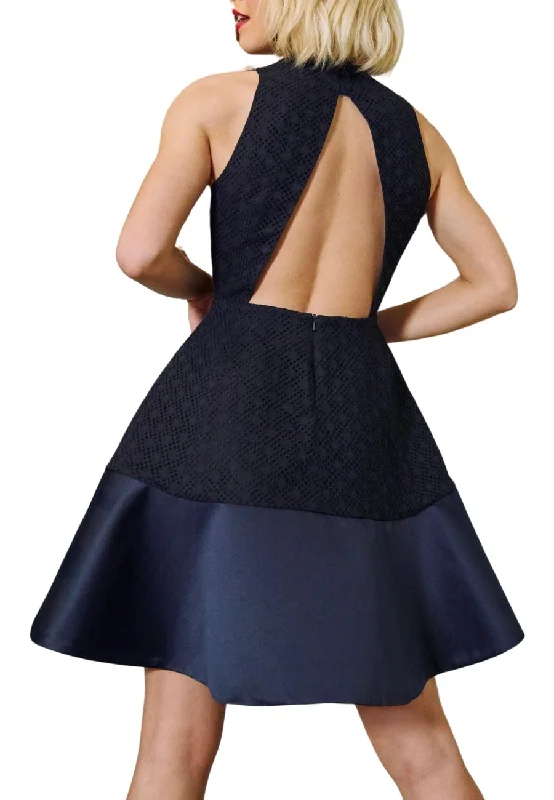 Navy & Black Ivy Colour Block Mini Dress