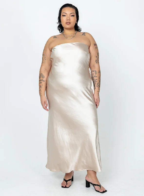 Haley Maxi Dress Champagne Curve