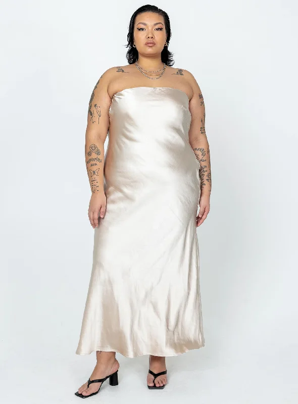 Haley Maxi Dress Champagne Curve