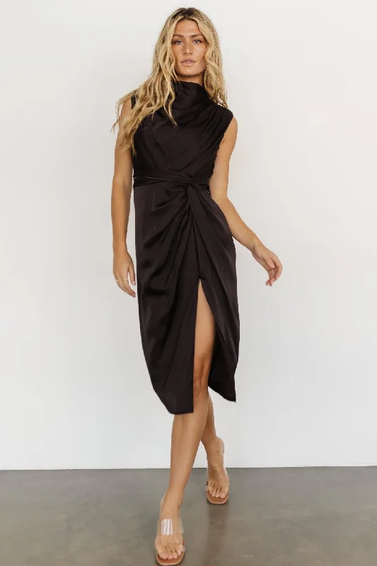 Imperial Midi Dress | Black Coffee