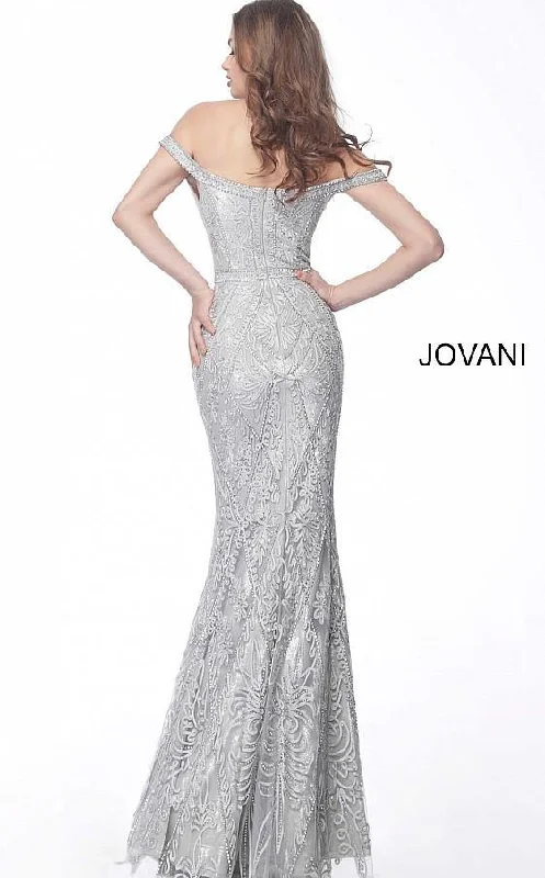 Jovani 68130 Long Off Shoulder Prom Dress