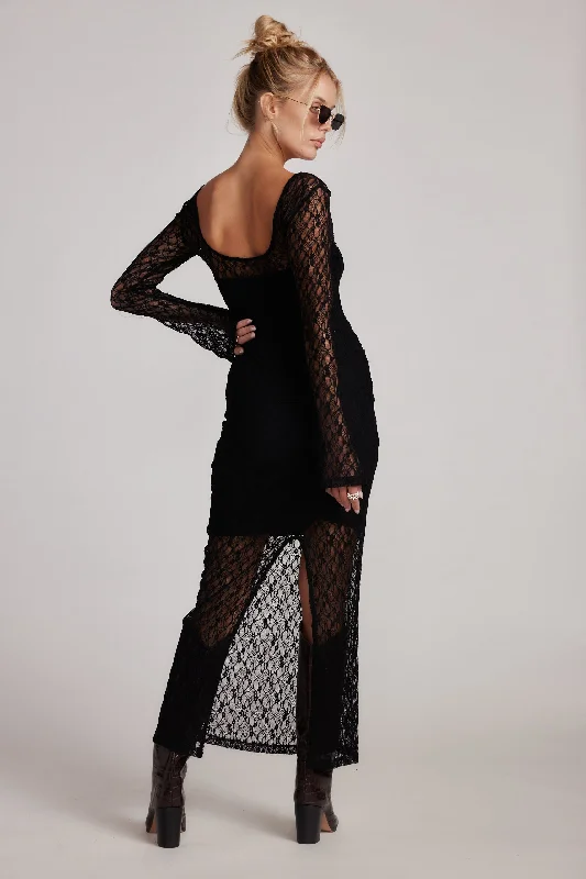 Jules Black Lace Maxi Dress