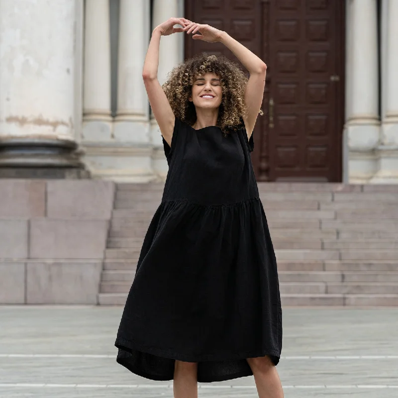 Smock Dress Cecilia Pure Black