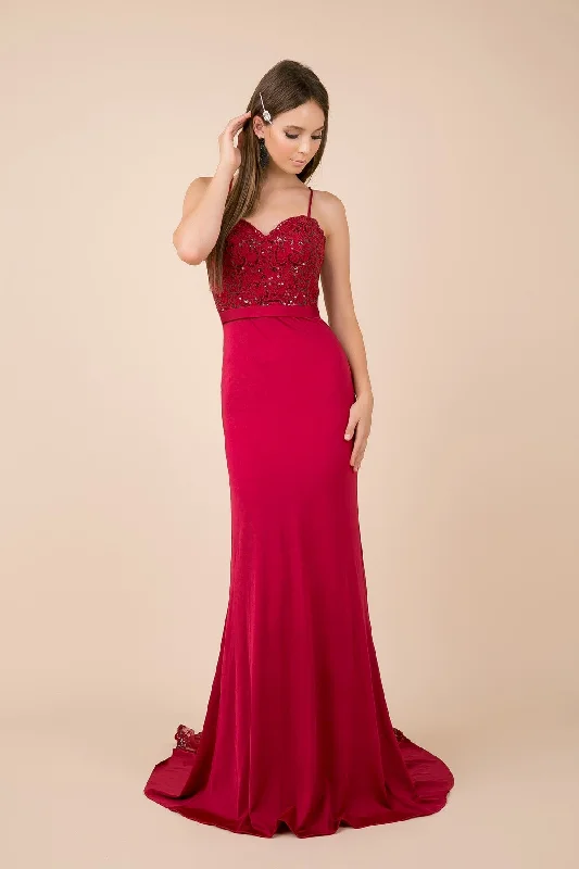 LONG EMBROIDERED BODICE EVENING DRESS_E276 BY NARIANNA