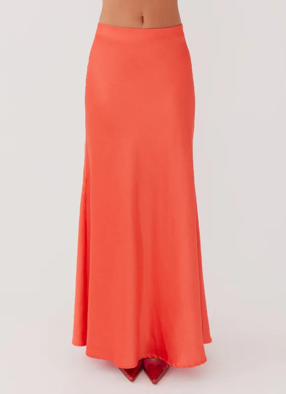 Loved By You Maxi Skirt - Papaya