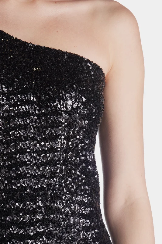 One Shoulder Sequin Dress