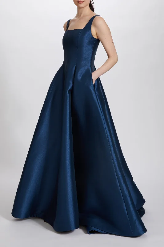 Mikado A-line gown