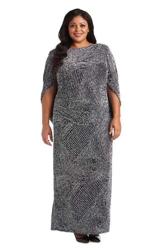 R&M Richards 5912W Plus Size Metallic Long Dress Sale