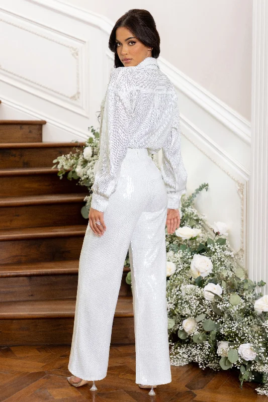 Dreamy | Sequin Wide Leg Trouser