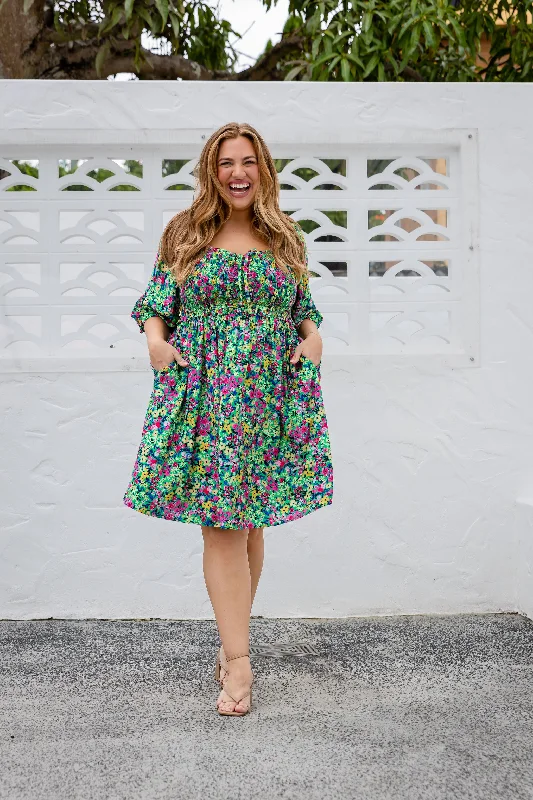 Sophie Floral Party Dress in Claudine