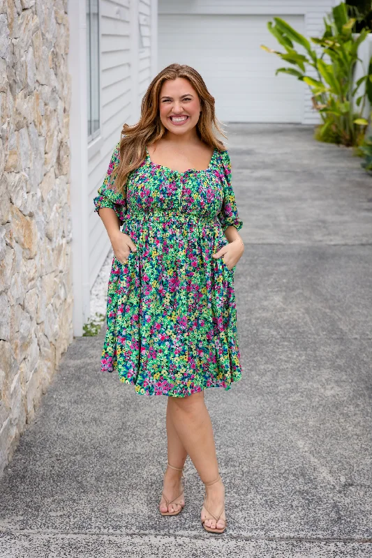 Sophie Floral Party Dress in Claudine