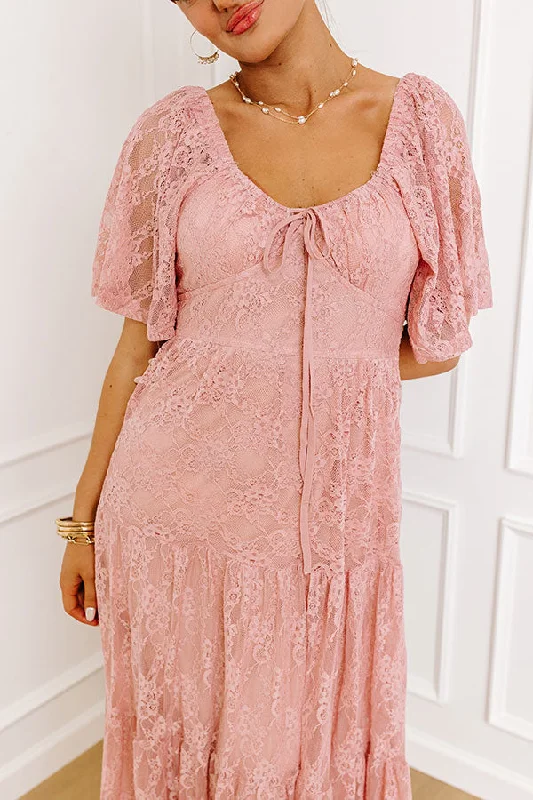 Subtle Charmer Lace Maxi Dress